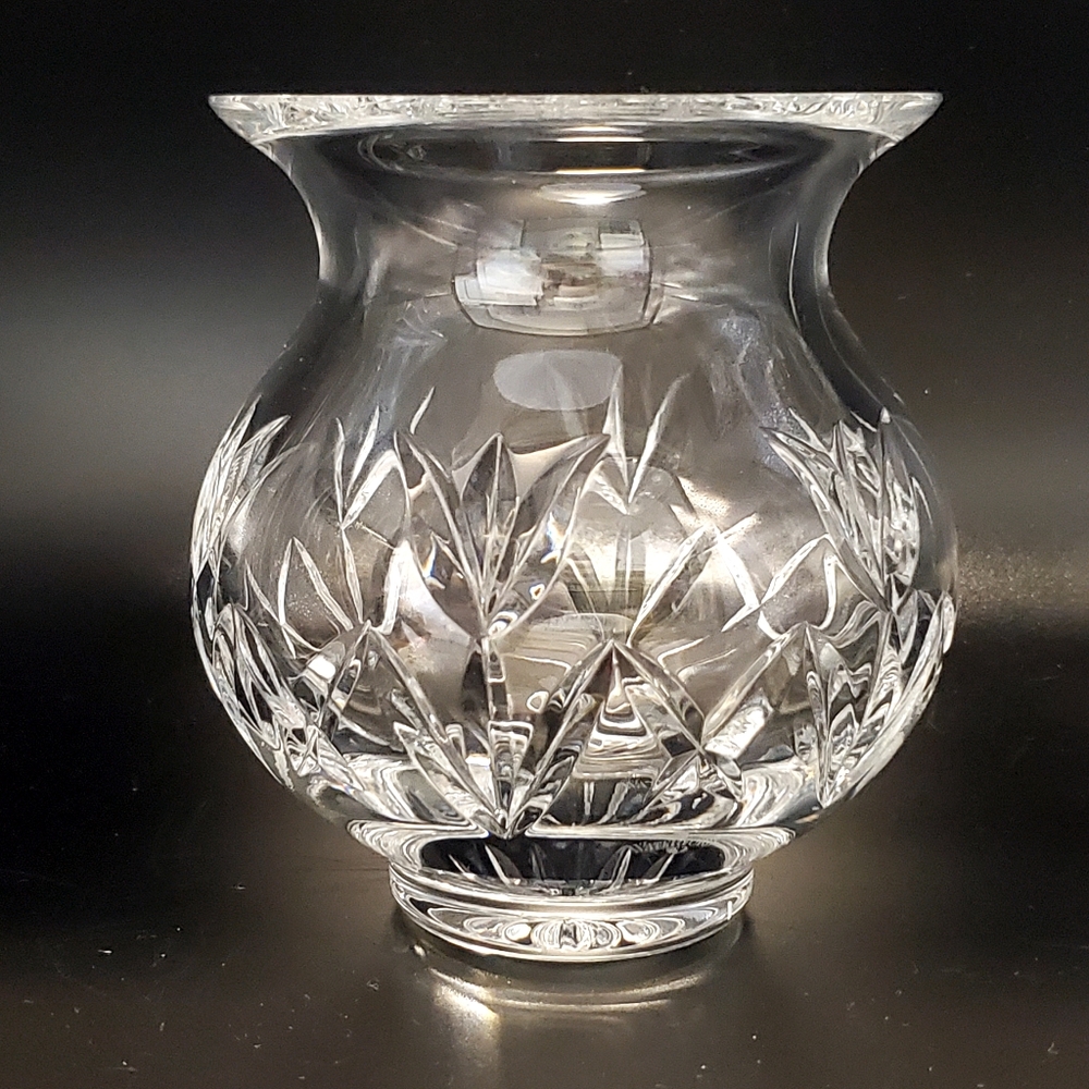Waterford Crystal "Thank You" Rose Bowl Vase. Tulip Pattern. EUC.
